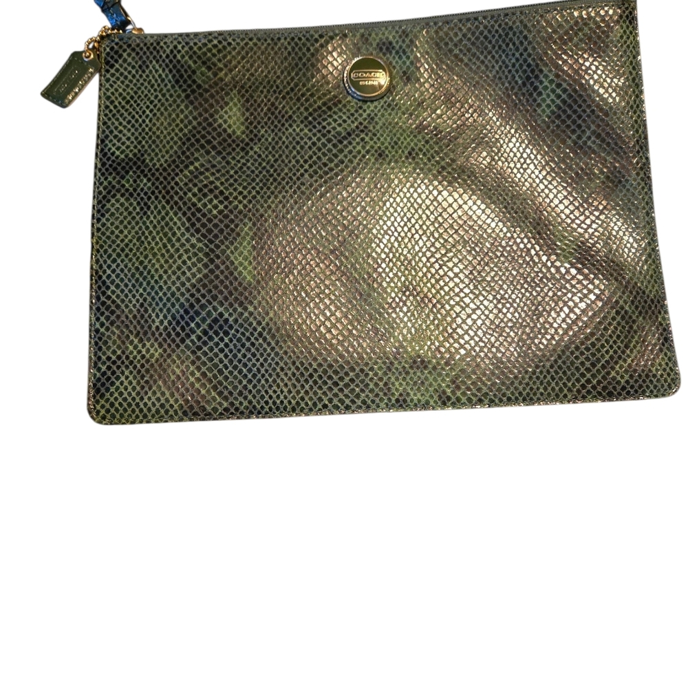 Coach Green Clutch Bag